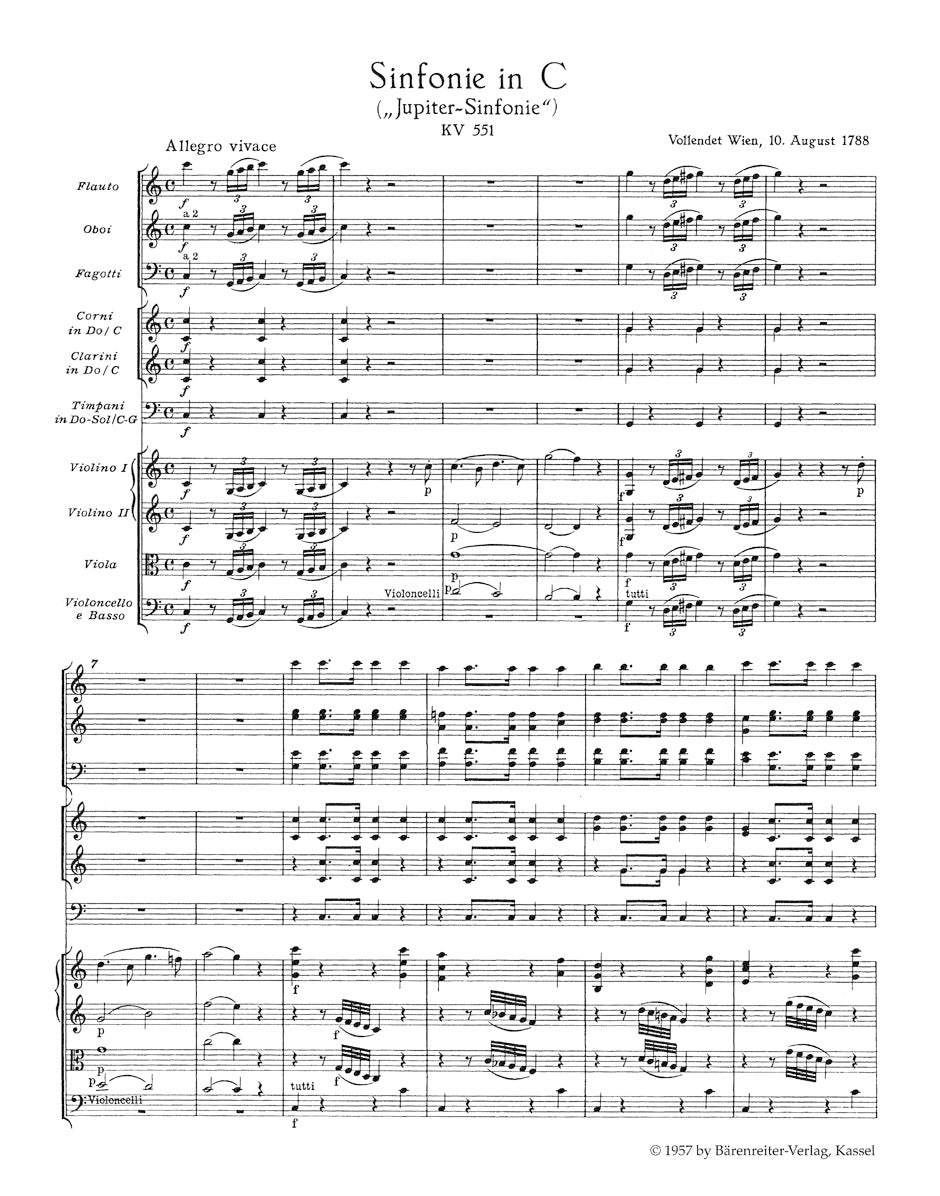 Mozart Symphony Nr. 41 C major K. 551 "Jupiter Symphony"