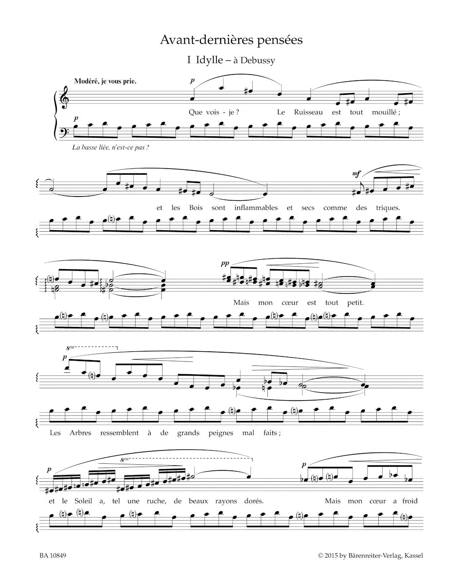 Satie Avant-derniÞres pensées for Piano