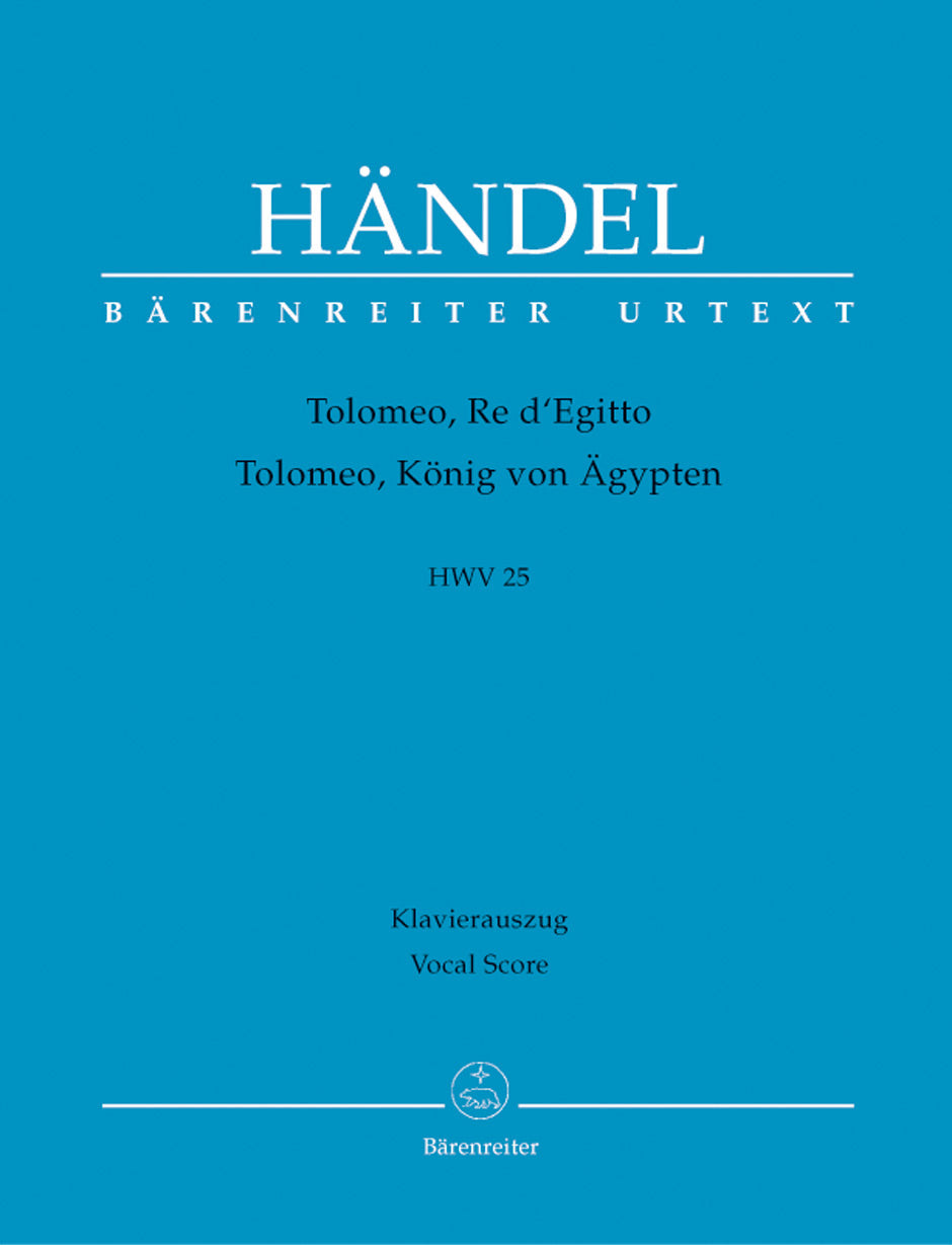 Handel Tolomeo, Re d'Egitto HWV 25 -Dramma per musica in thre acts-
