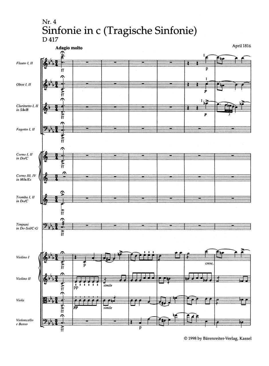 Schubert Symphony No. 4 C minor D 417 "Tragic"