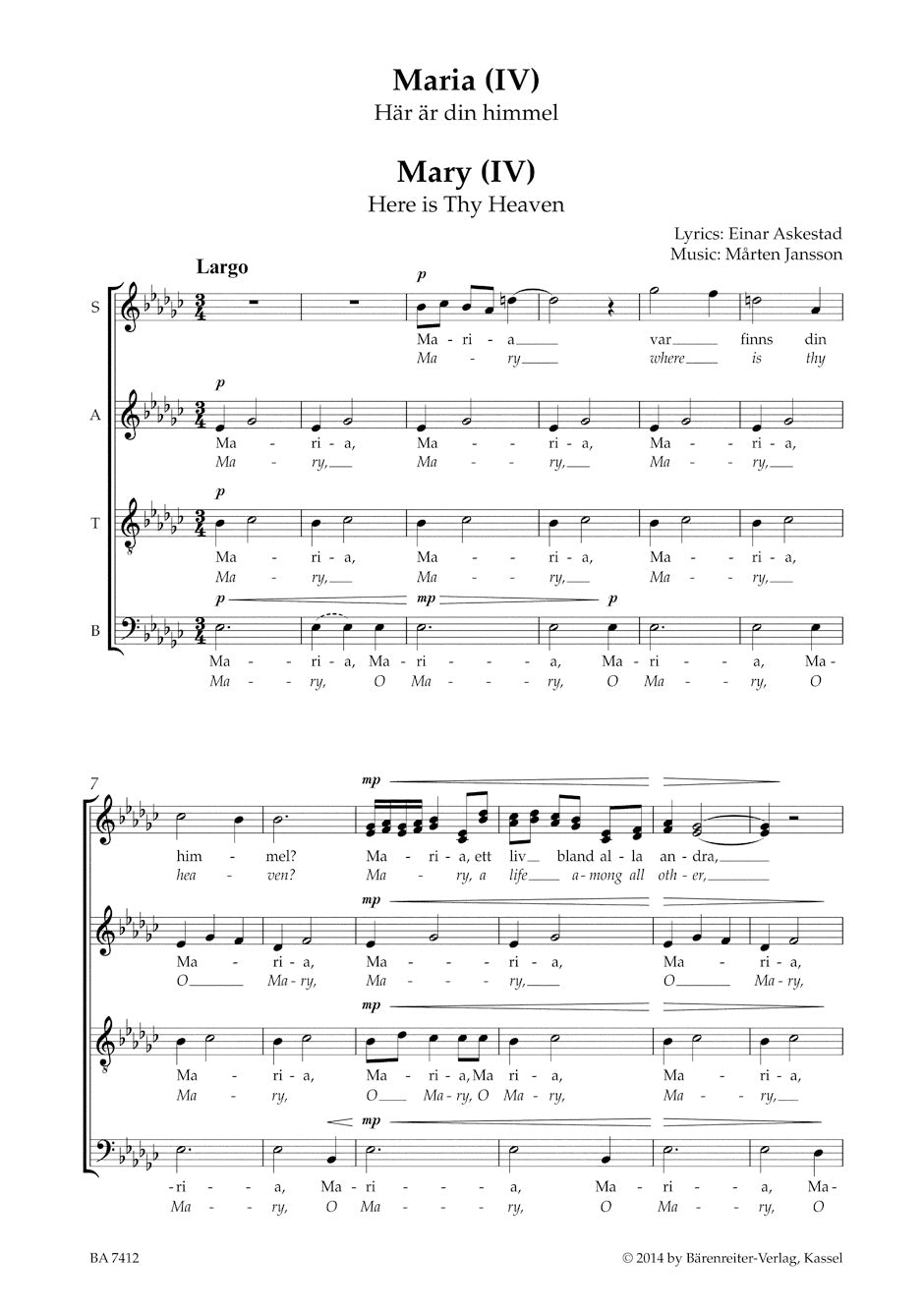 Jansson Maria (IV) -Here is Thy Heaven-