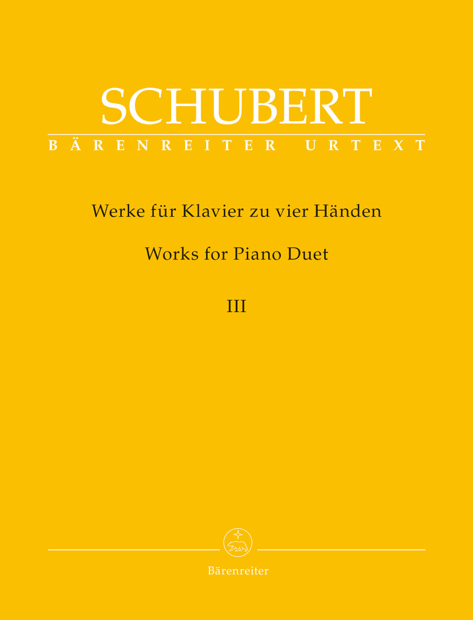 Schubert Works for Piano Duet (vier Hands-One Piano), Volume 3