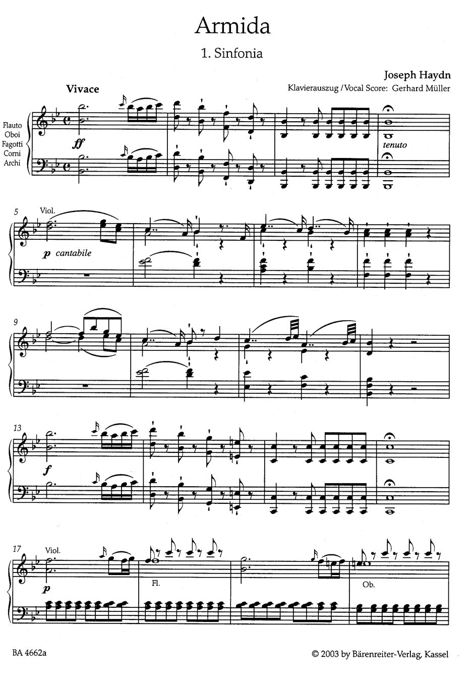 Haydn Armida Hob. XXVIII:12 -Heroic drama-