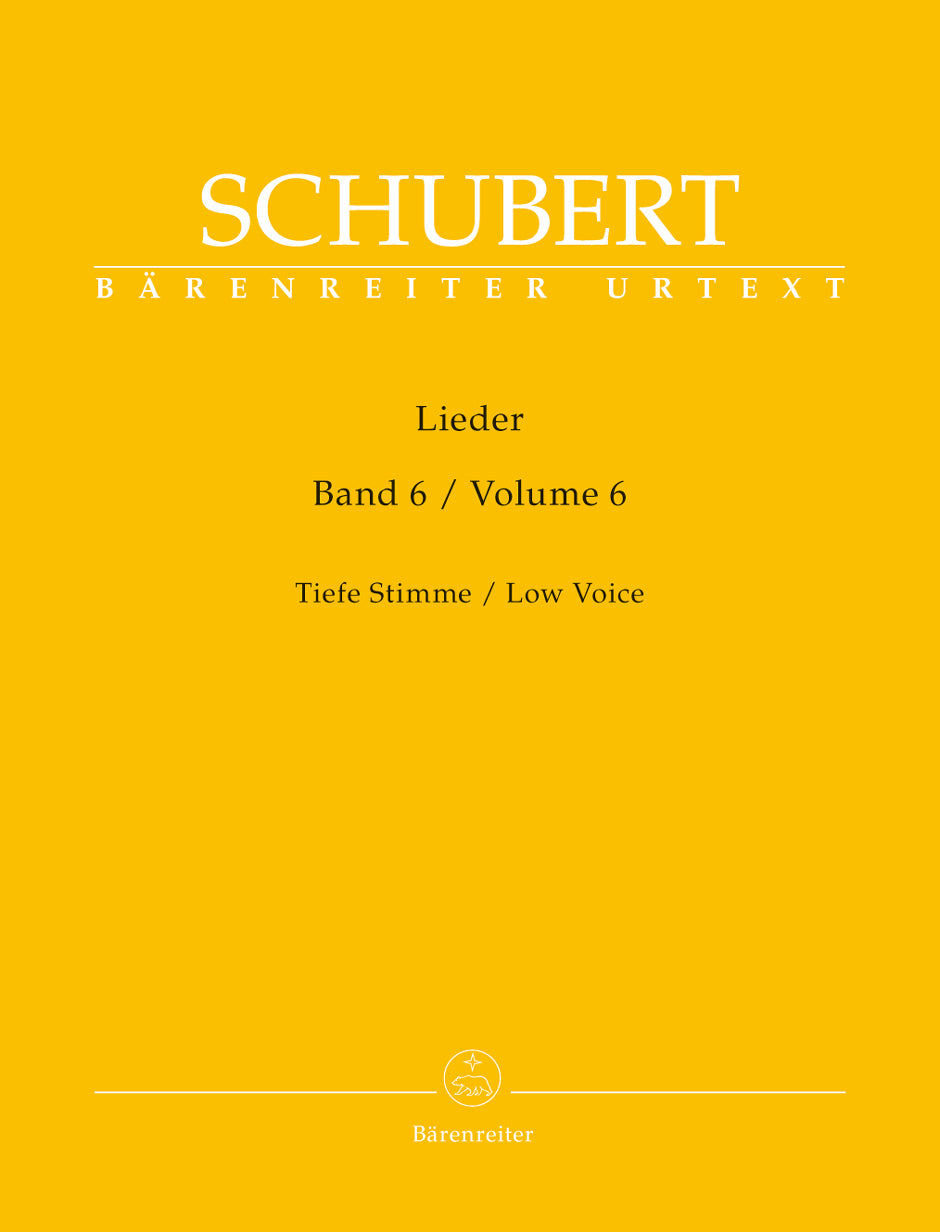 Schubert Lieder, Volume 6 (Low Voice)