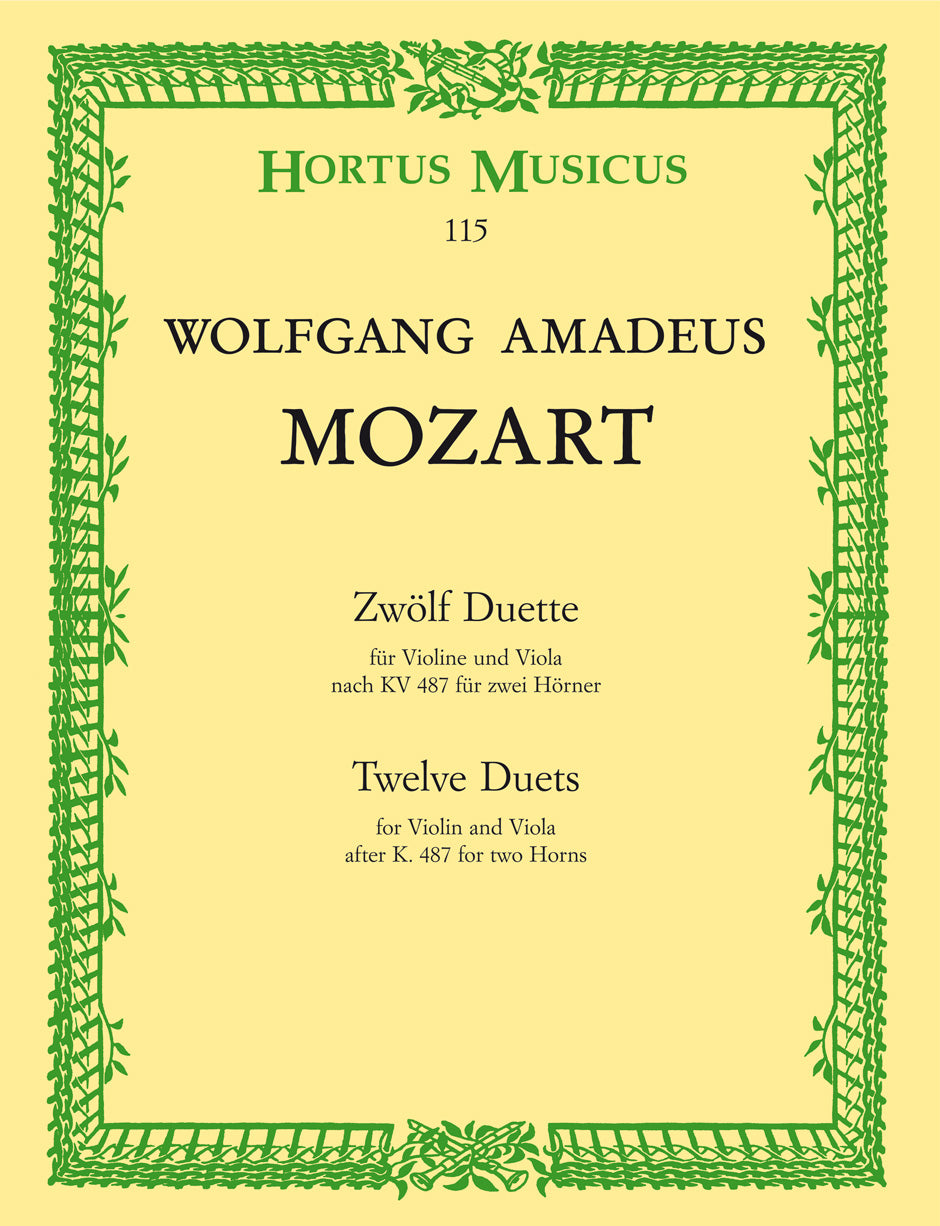 Mozart 12 Duets for Violin and Viola K 487