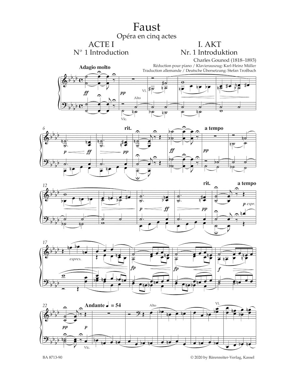 Gounod Faust - Vocal Score (Version with Recitatives)