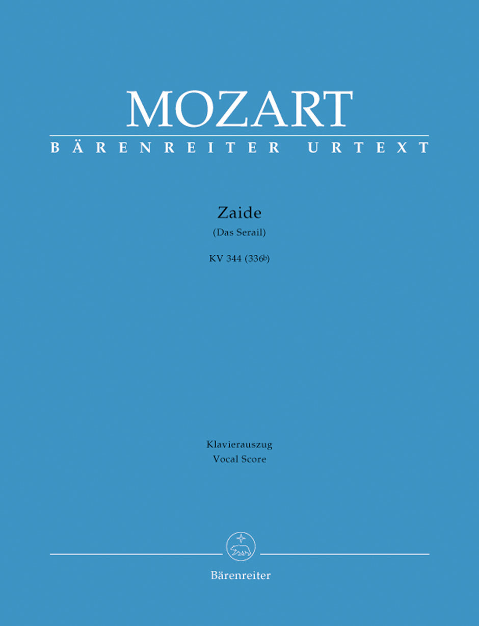 Mozart Zaide K. 344 (336b) "Das Serail" -Vocal Score
