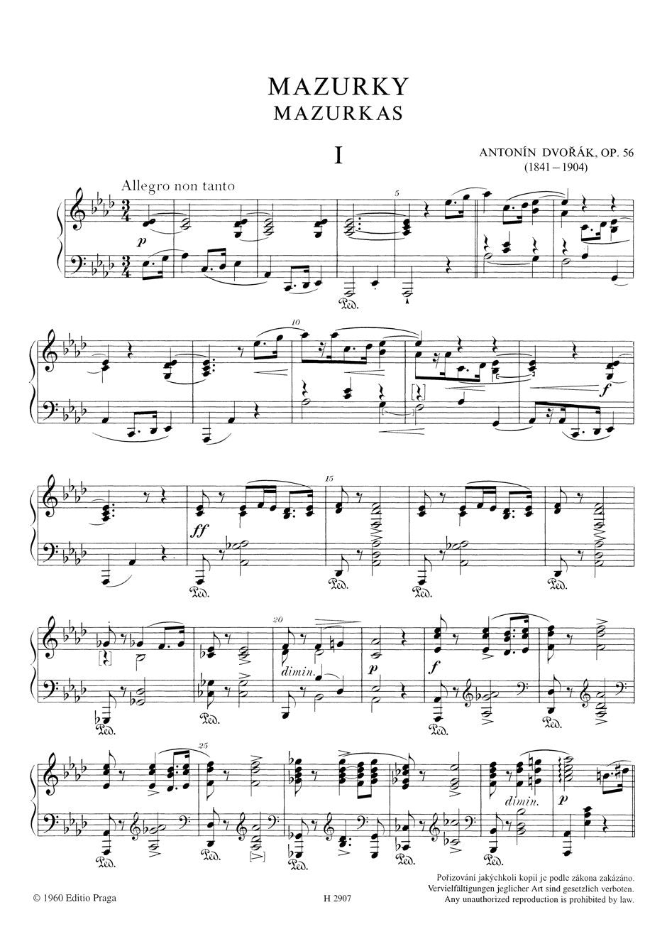 Dvorak Mazurkas op. 56