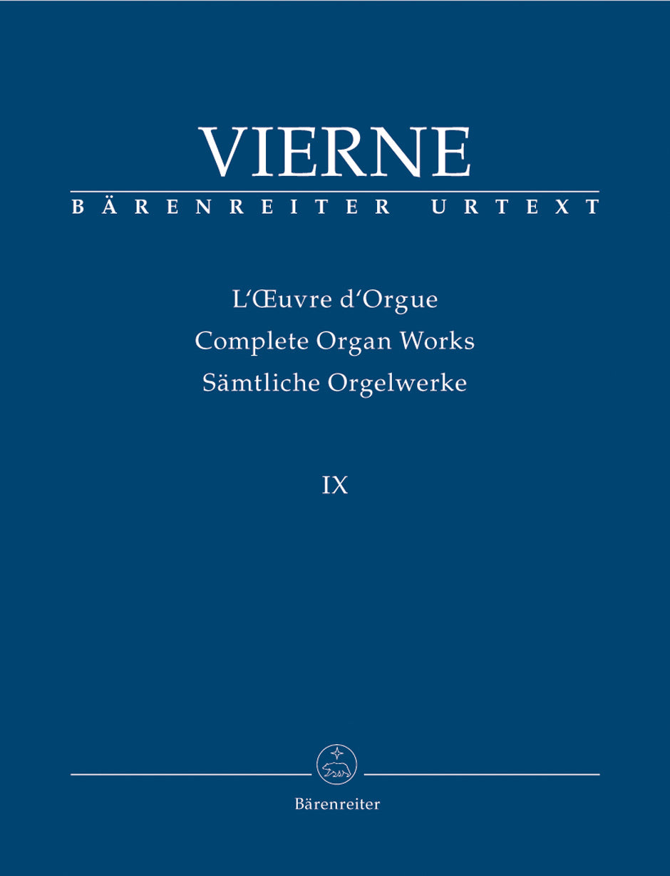Vierne Complete Organ Works, Volume IX: Masses and Individual Liturgical Pieces (1894-1934)