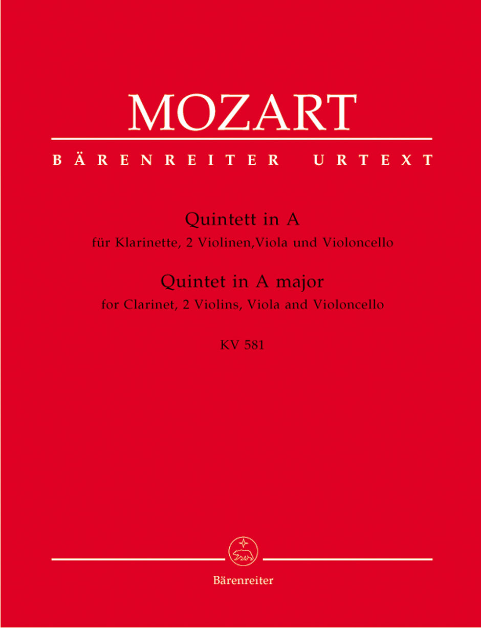 Mozart Quintet for Clarinet, two Violins, Viola and Violoncello in A major K. 581 "Stadler Quintet"