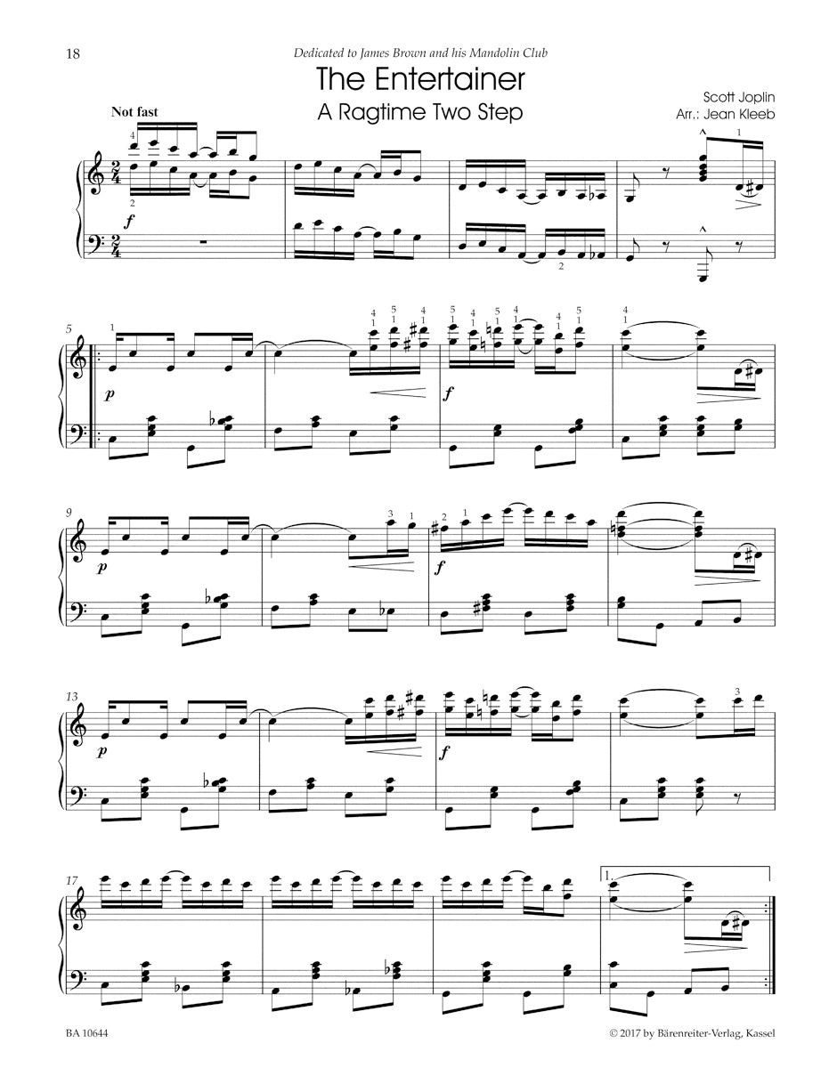 Joplin Ragtime - Easy Arrangements for Piano