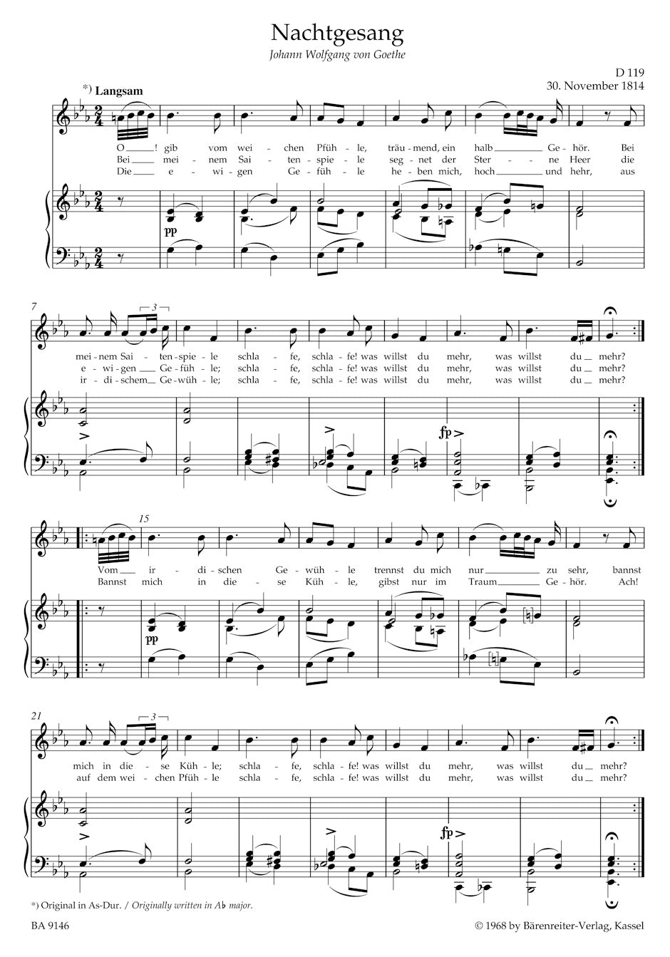 Schubert Lieder, Volume 6 (Low Voice)