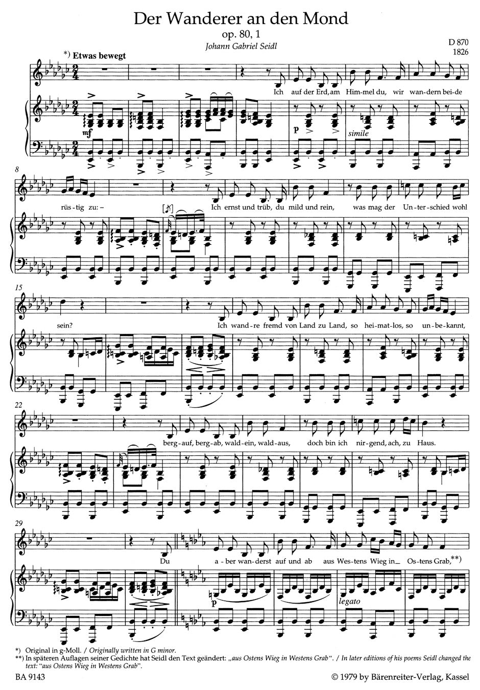 Schubert Lieder, Volume 3 op. 80-98 (Low voice)