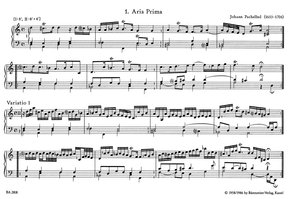 Pachelbel Selected Organ Works, Volume 10 -Hexachordum Apollinis-