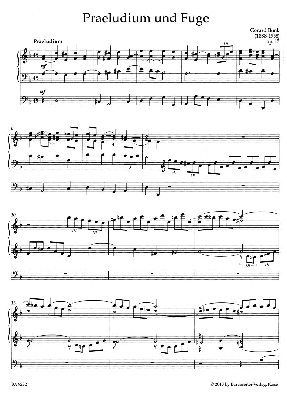 Bunk Complete Organ Works, Volume 2