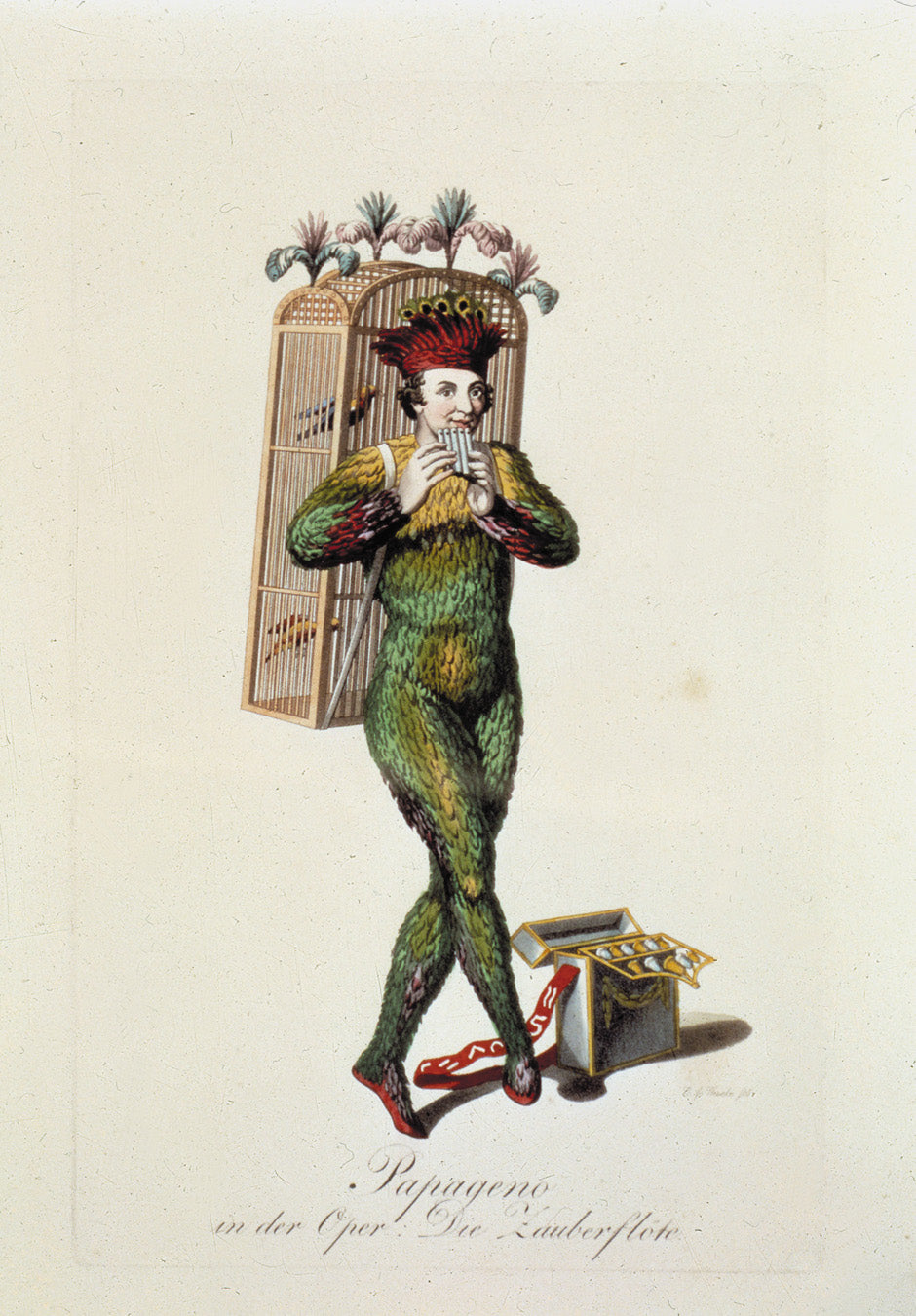 Mozart "Ein Mädchen oder Weibchen wünscht Papageno sich" -Facsimile of the aria from The Magic Flute-