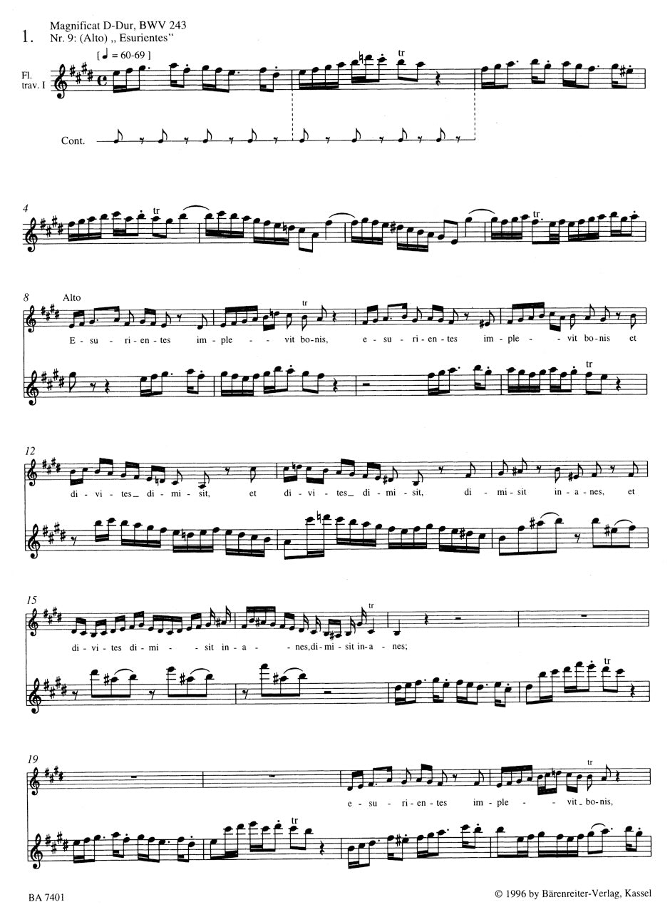 Bach Flute Solos from Sacred and Secular Vocal Works -Arias with 1 or 2 flutes obbligato (with the complete vocal part)- (Selected movements from secular cantatas, from St John Passion, Magnificat in D major, Christmas Oratorio and Easter Oratorio) V 2