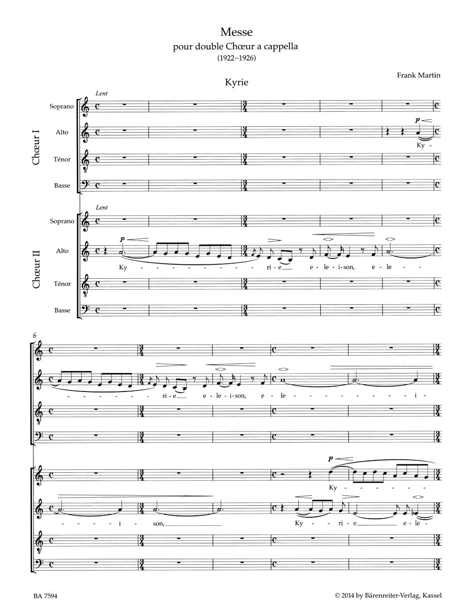 Martin Mass for Double Choir a cappella