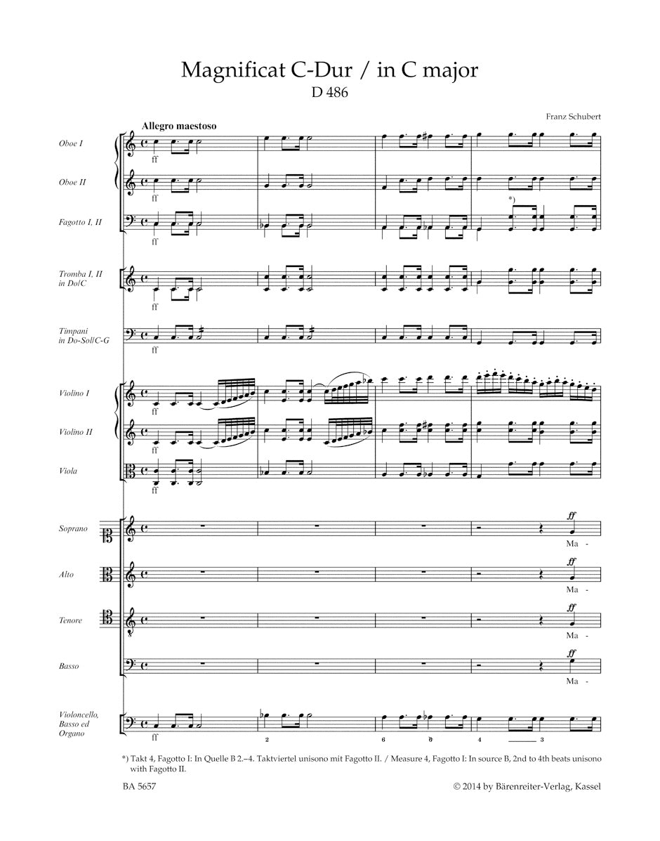 Schubert Magnificat C-Dur D 486