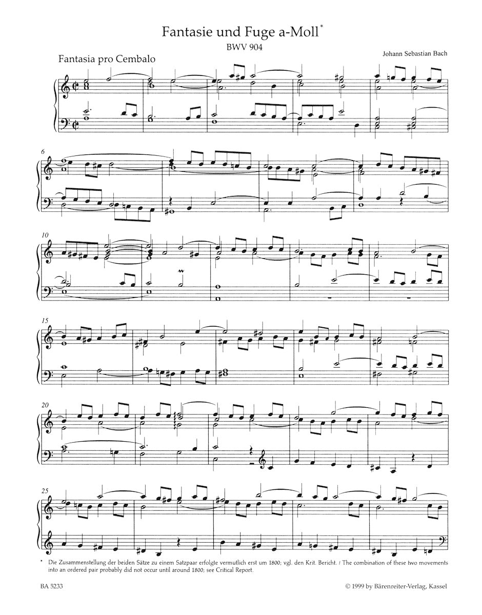 Bach Miscellaneous Works for Piano II BWV 904, 906, 923/951, 951a, 944, 946, 948-950, 952, 959, 961, 967