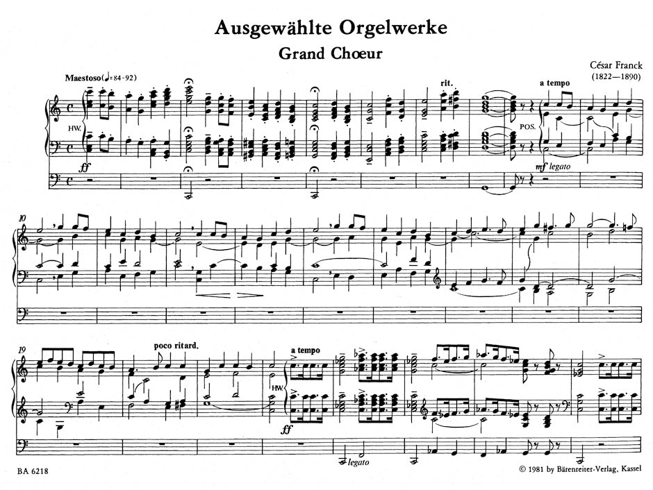 Franck Selected Organ Works