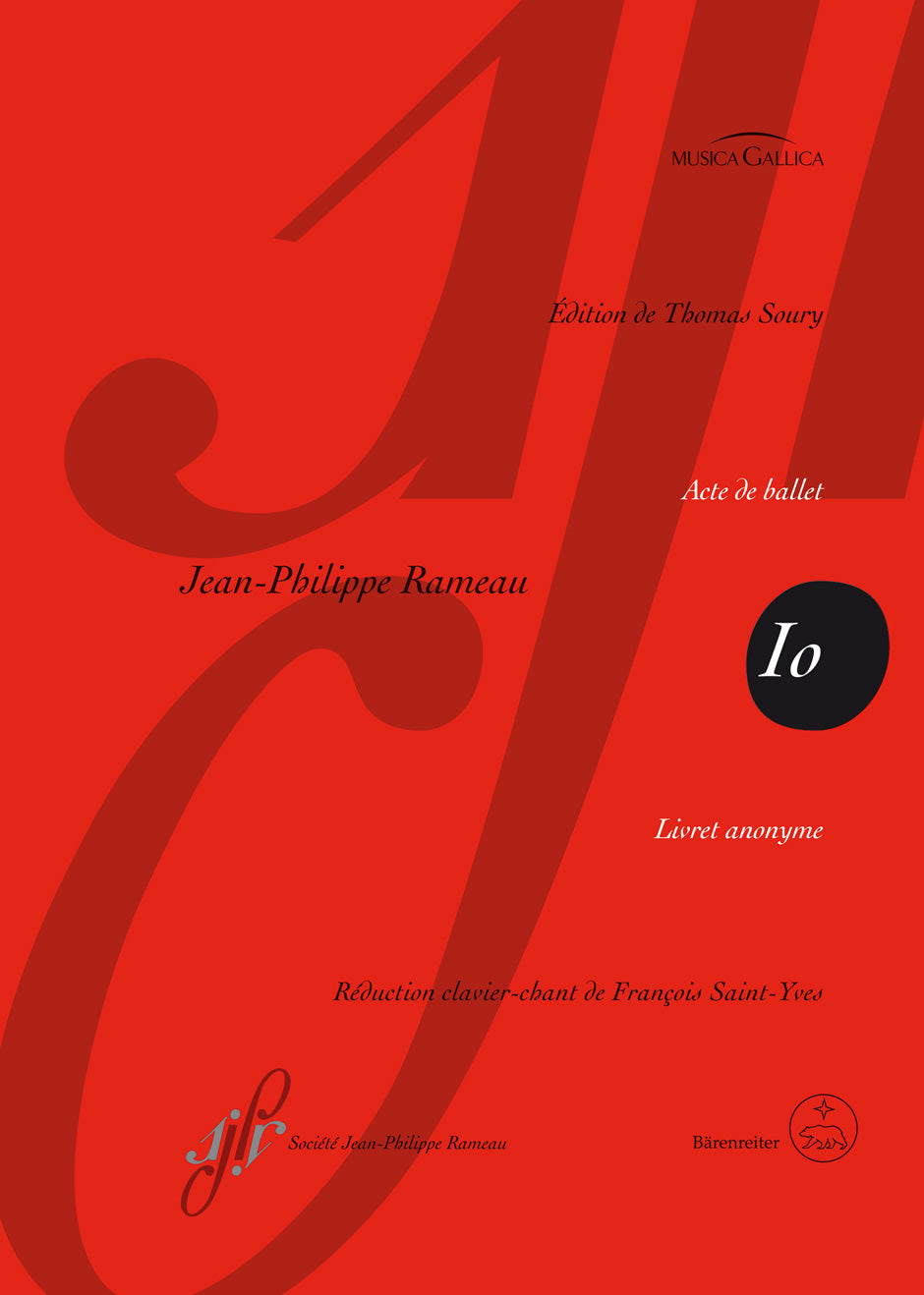 Rameau Io - Vocal Score