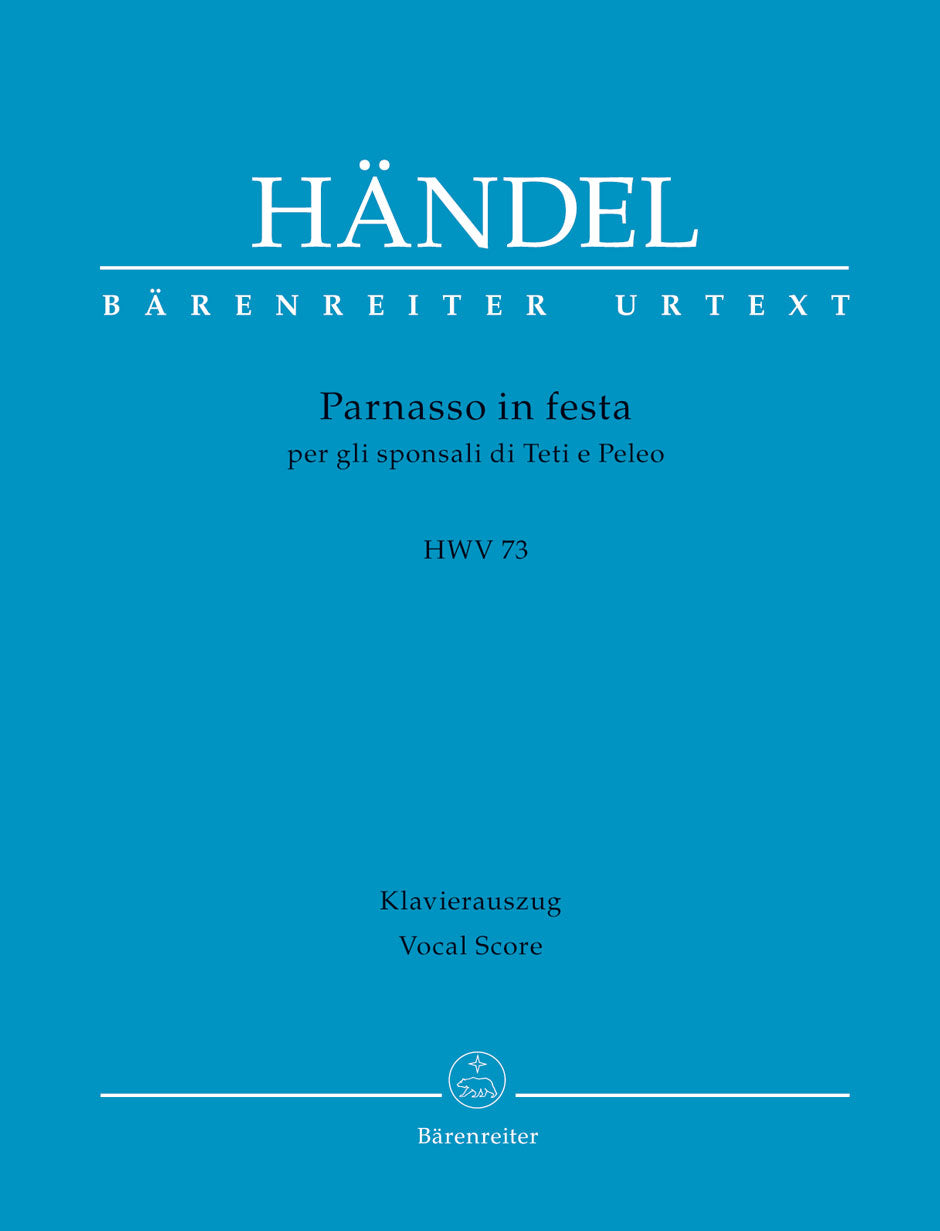 Handel Parnasso in festa per gli sponsali di Teti e Peleo HWV 73 -Serenata in 3 parts-