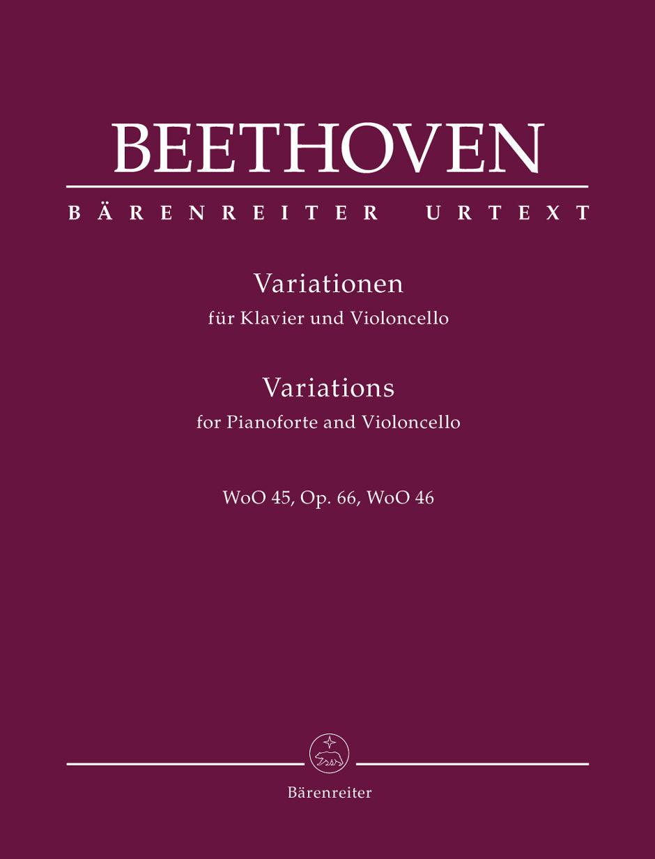 Beethoven: Variations for Cello and Piano - WoO 45, Op. 66, WoO 46