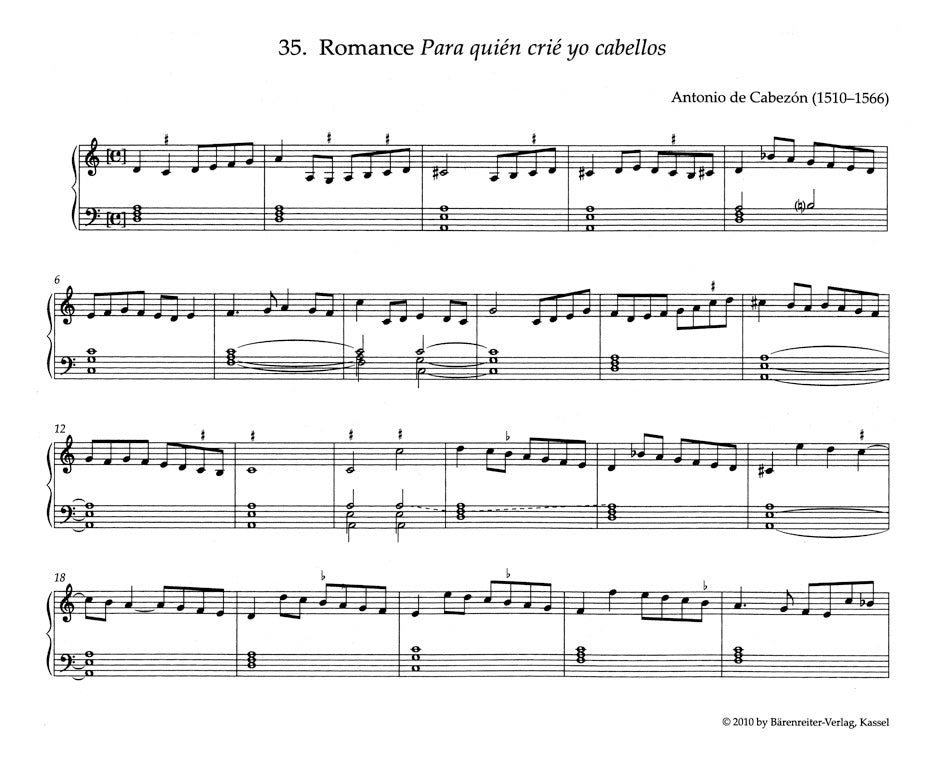 Cabezon Selected Works for Keyboard, Volume III