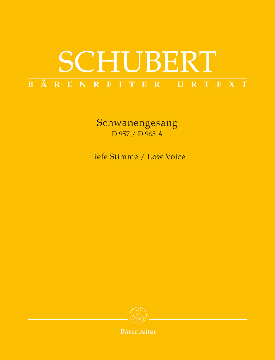 Schubert Schwanengesang Low Voice