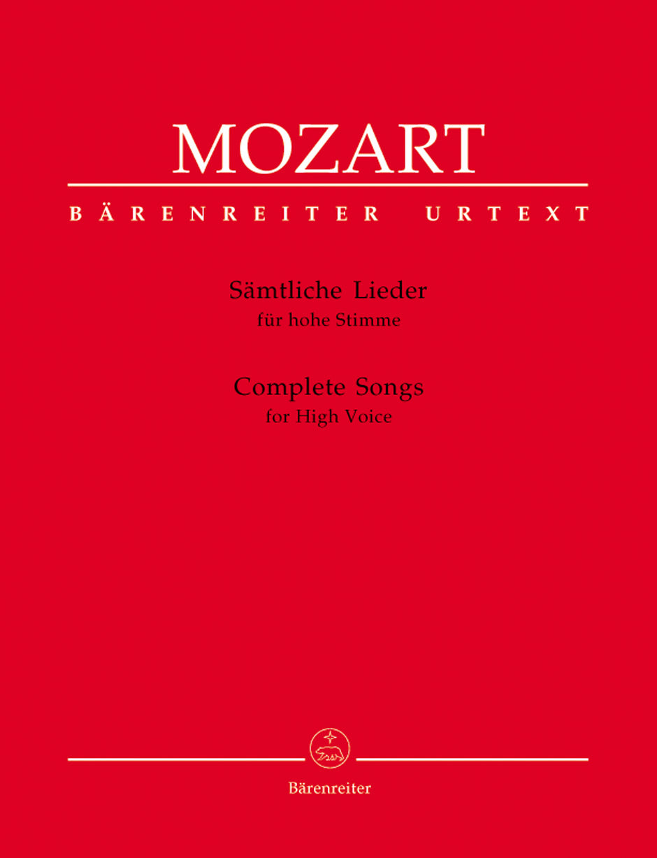 Mozart Complete Songs for high voice