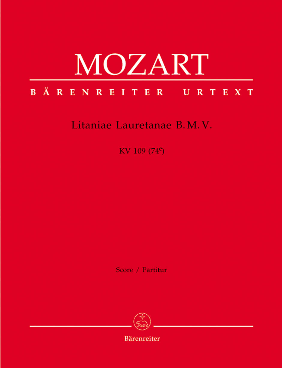 Mozart Litaniae Lauretanae B. M. V. B-flat major K. 109 (74e)