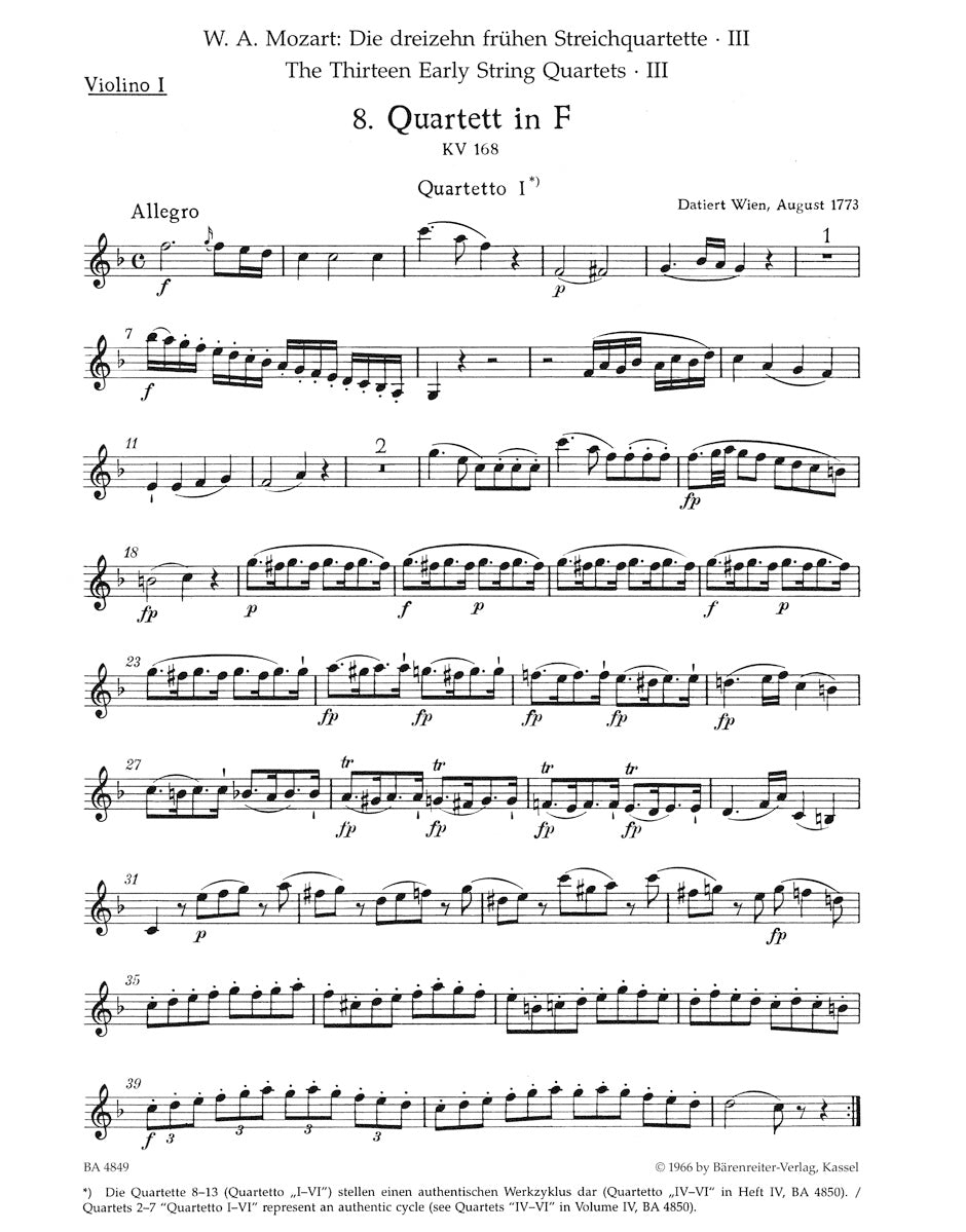 Mozart The Thirteen Early String Quartets Volume 3 (Nos 8-10)