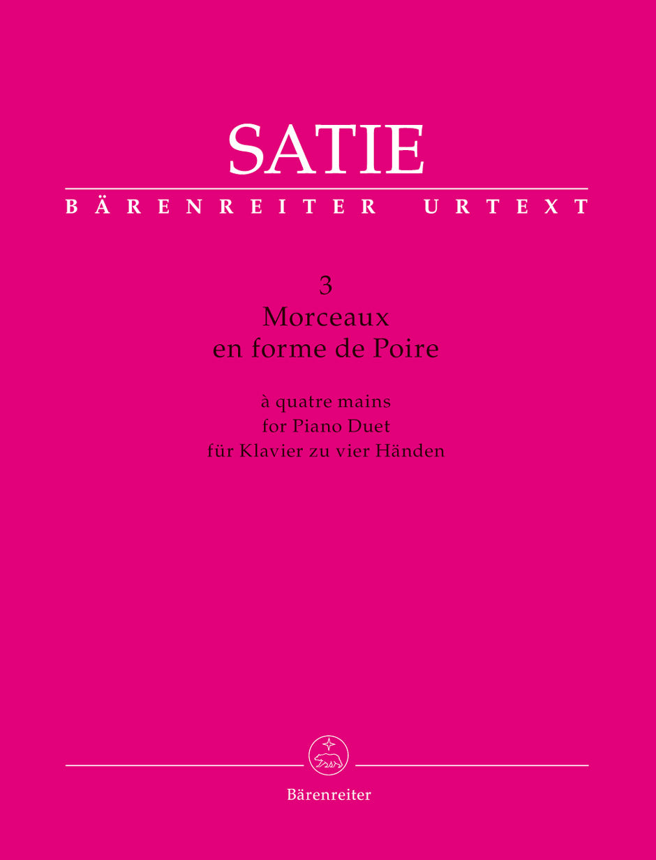 Satie 3 Morceaux en forme de Poire for Piano Duet
