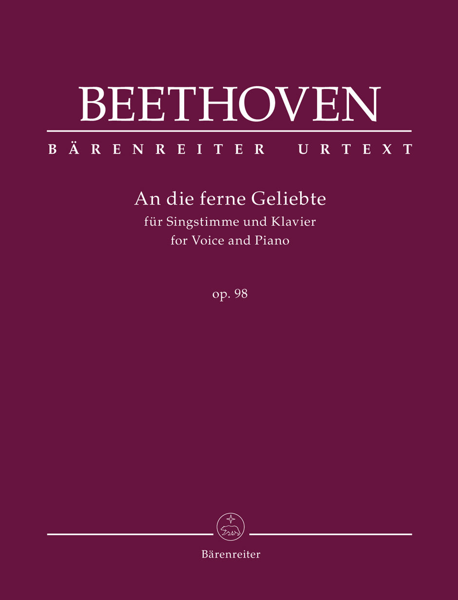 Beethoven An die ferne Geliebte for Voice and Piano op. 98