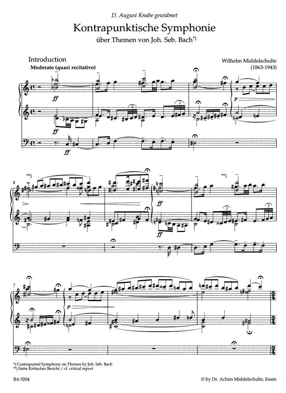 Middelschulte Original Compositions 4