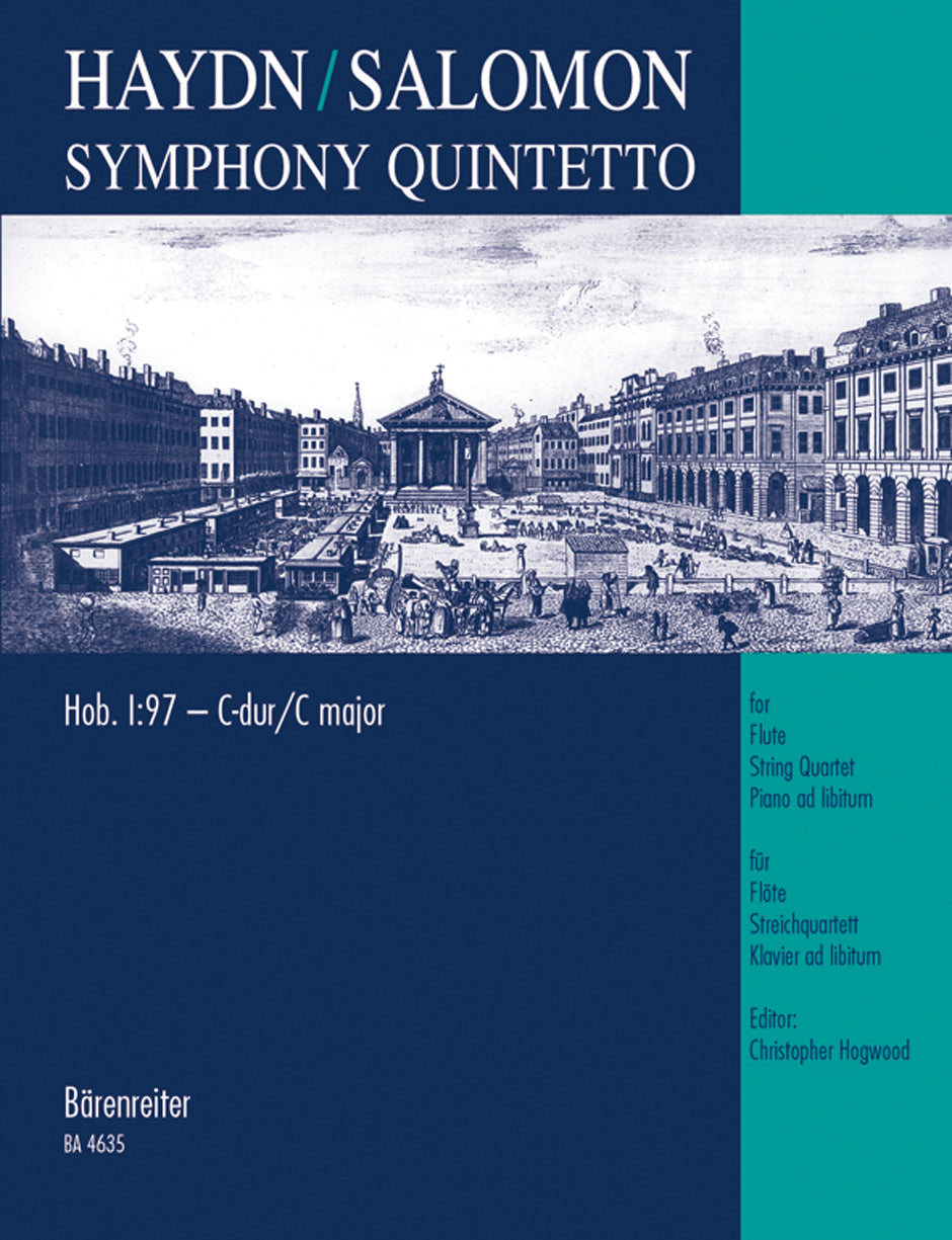 Haydn Symphony No 97 Arranged for Flute, String Quartet and Piano ad lib