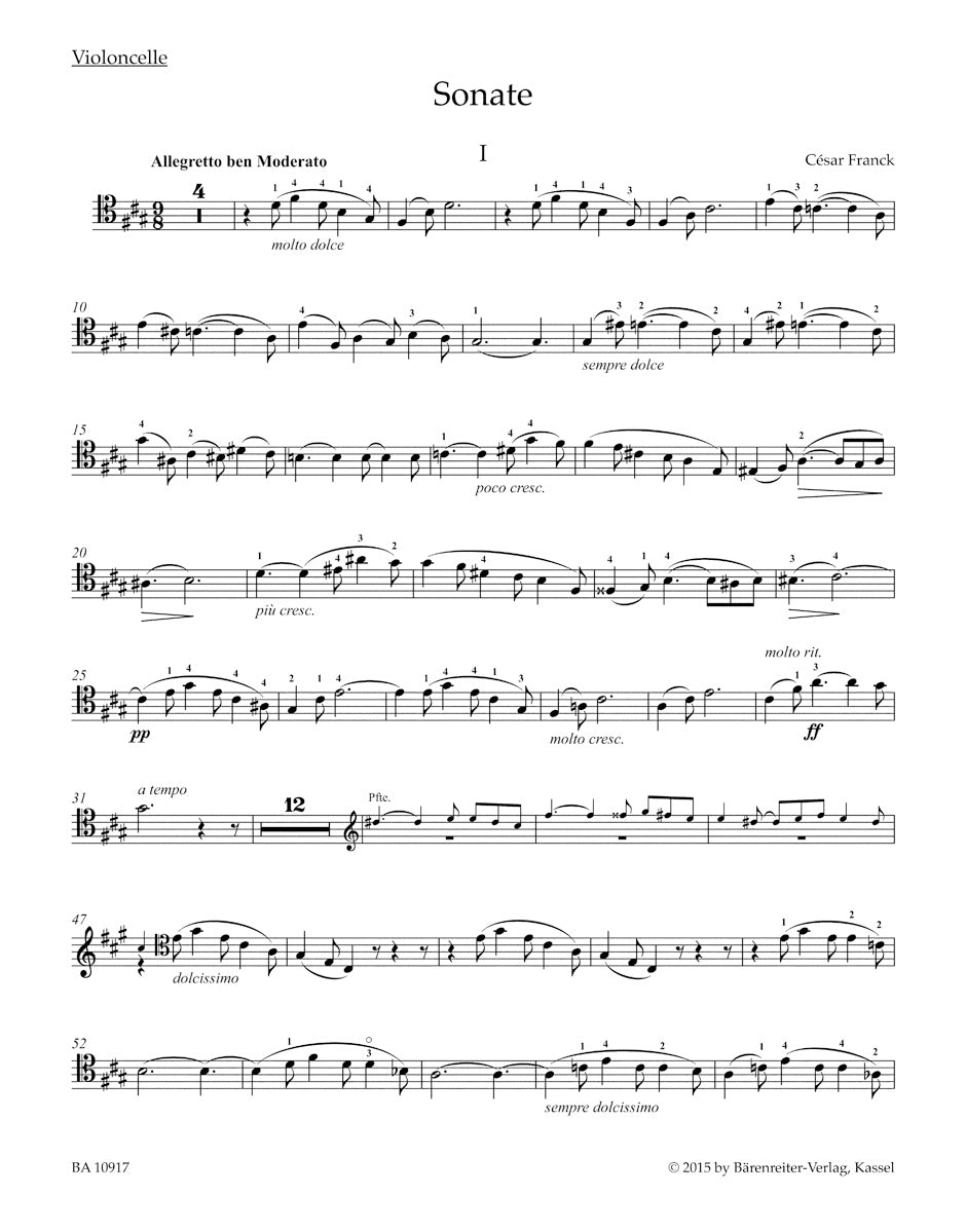 Franck Sonata (Version for Piano and Violoncello) / Mélancolie for Violoncello and Piano