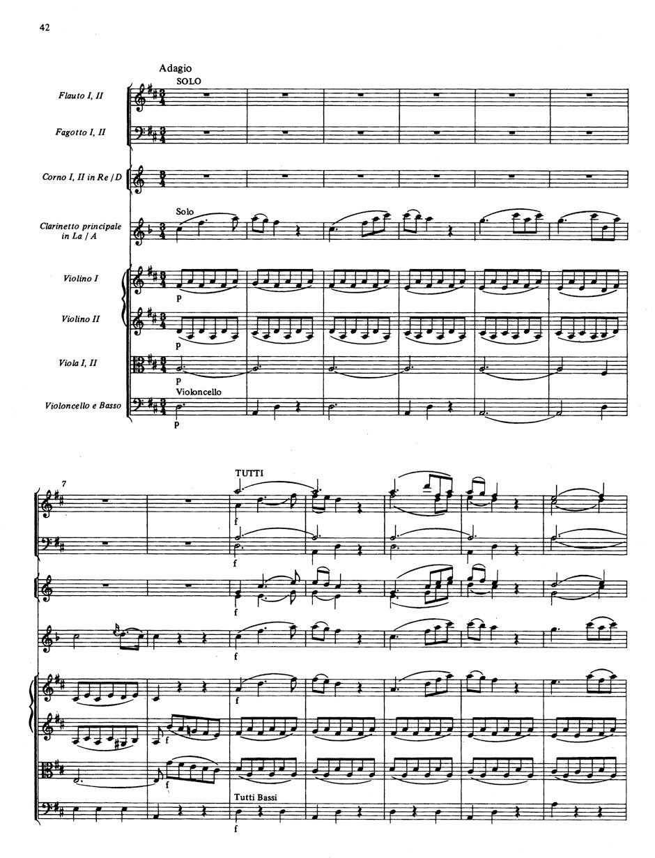 Mozart Concerto for Clarinet and Orchestra A major K. 622