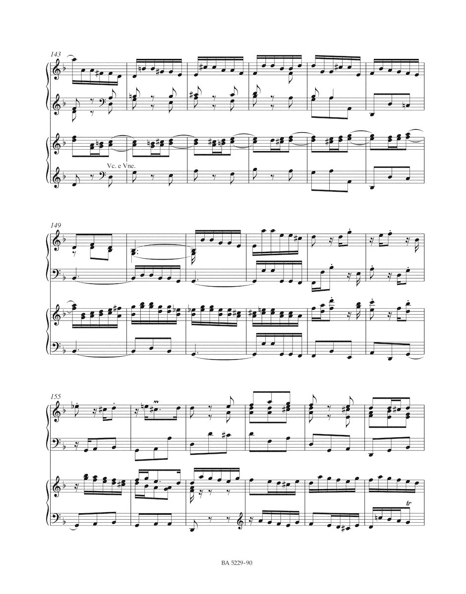 Bach Concerto for Harpsichord, two Recorders and Strings No. 6 F major BWV 1057