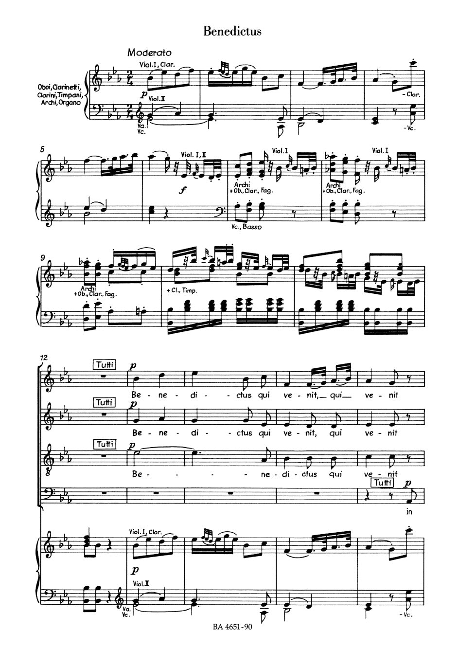 Haydn Missa Sancti Bernardi von Offida "Heilig-Messe" Vocal Score