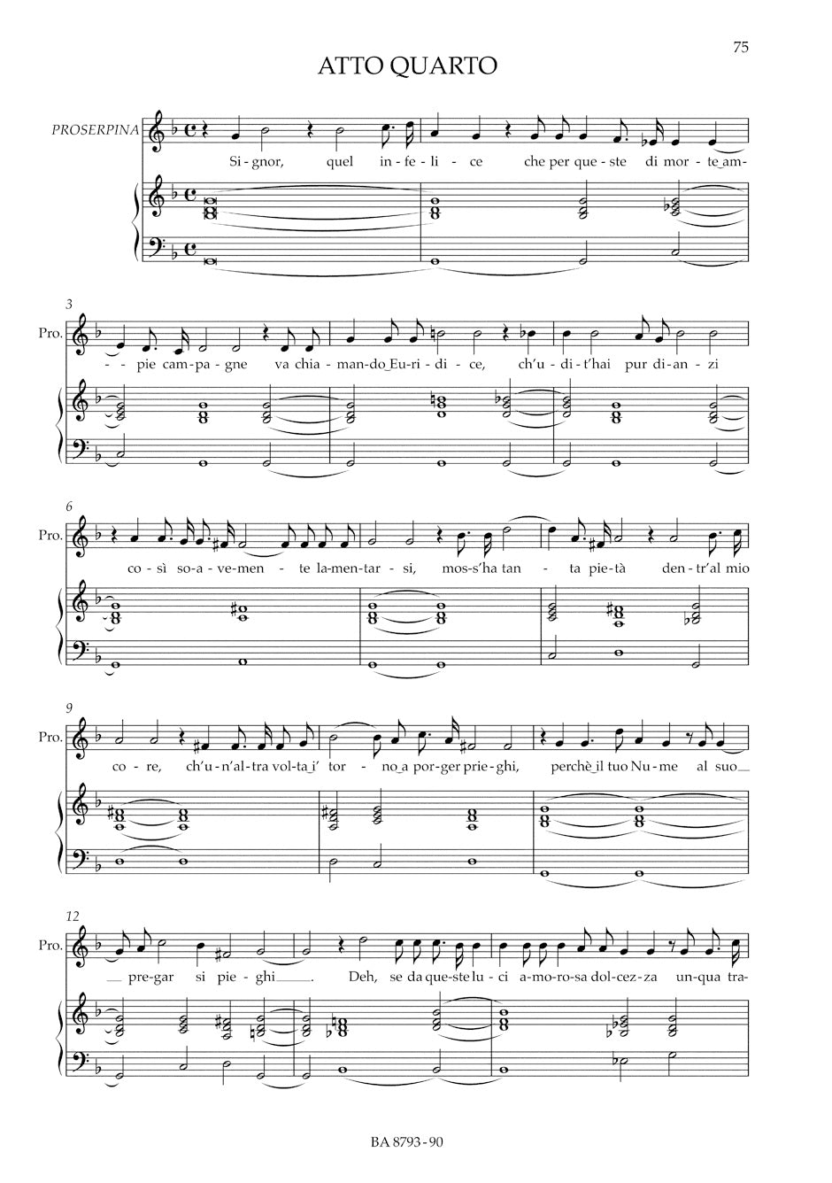 Monteverdi L'Orfeo (Vocal Score)