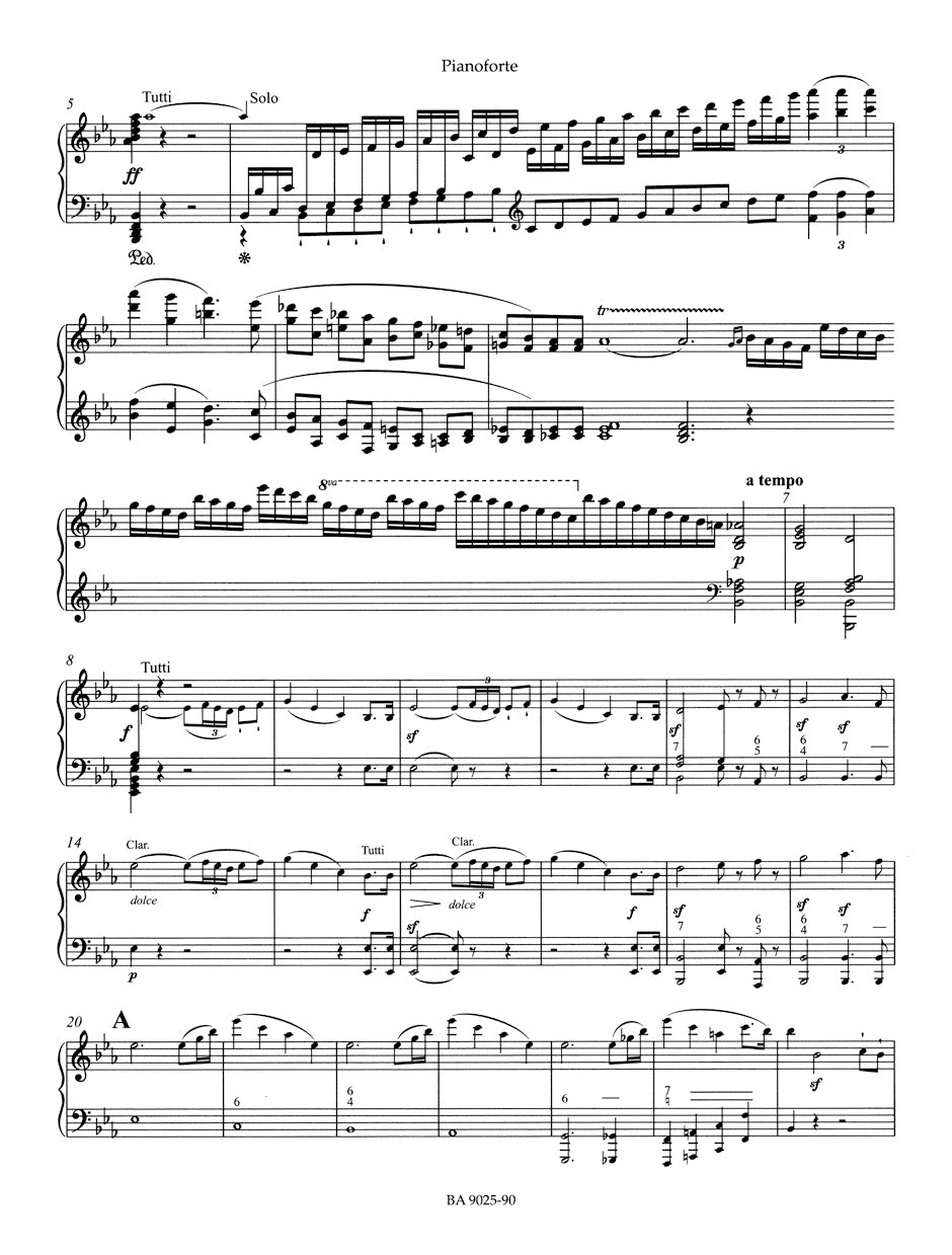 Beethoven Concerto for Pianoforte and Orchestra Nr. 5 E-flat major op. 73