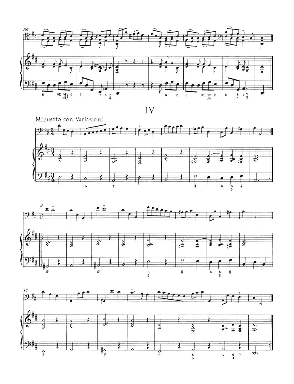 Boismortier Sonata for Violoncello (Bassoon or Viola da gamba) and Basso continuo D major op. L/3