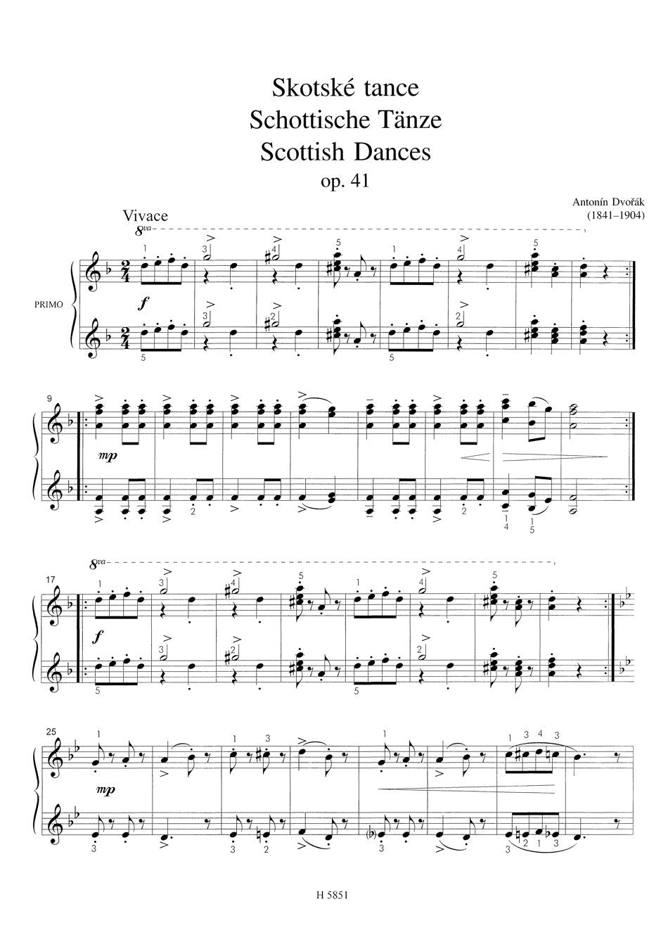 Dvorak Scottish Dances op. 41