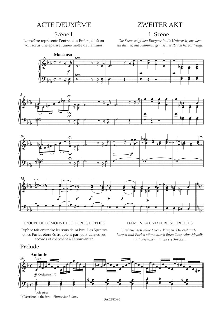 Gluck Orphée et Euridice -Tragédie-opéra (Drame héro´que) in three acts- (Paris Version 1774)