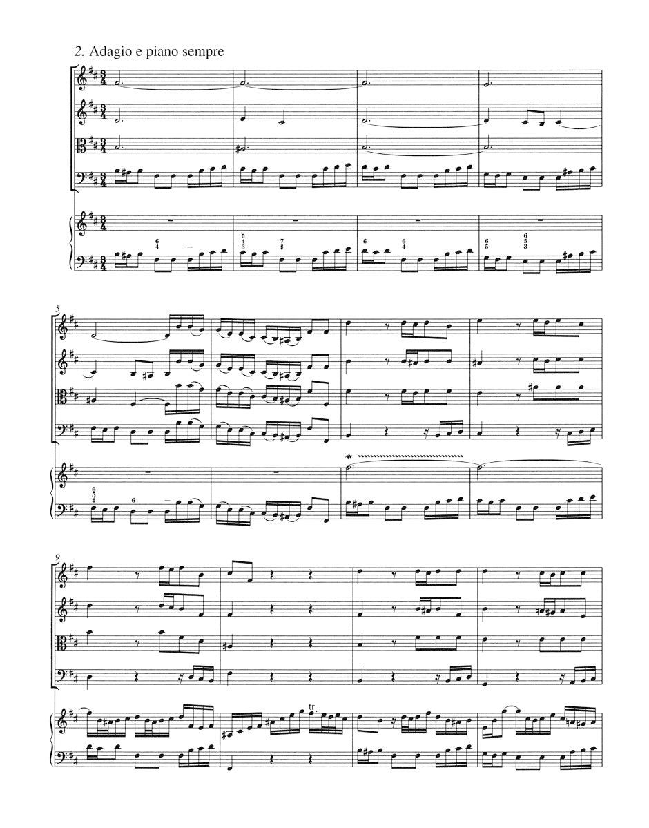 Bach Concerto for Harpsichord and Strings Nr. 3 D major BWV 1054