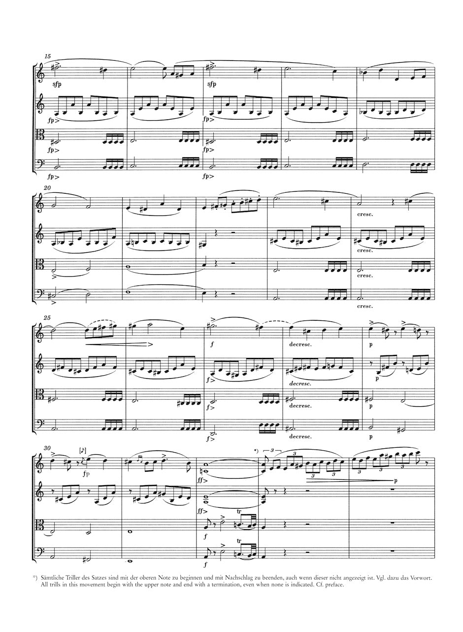 Schubert String Quartet A minor D 804 op. 29 "Rosamunde" / String Quartet C minor D 703 "Quartett-Satz" and fragment of the second movement