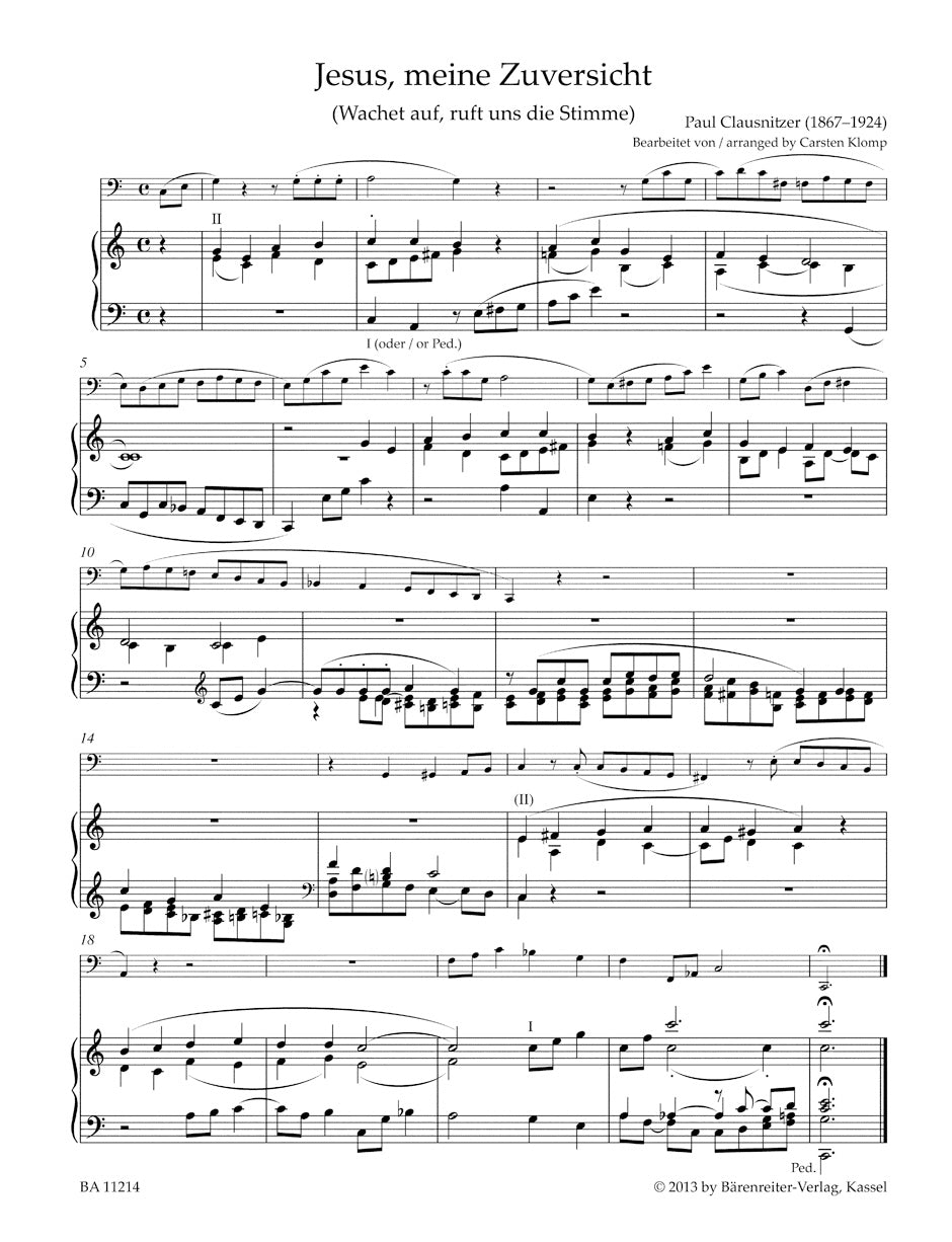 Organ Plus One -Low Instruments I- (Original Works and Arrangements for Church Service and Concert)