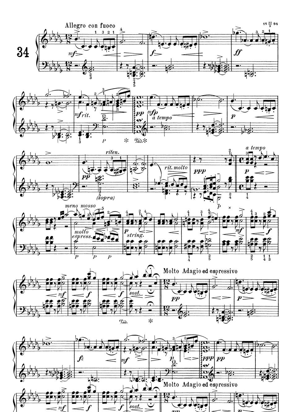 Fibich Stimmungen, Eindrucke und Erinnerungen op. 41 No. 1